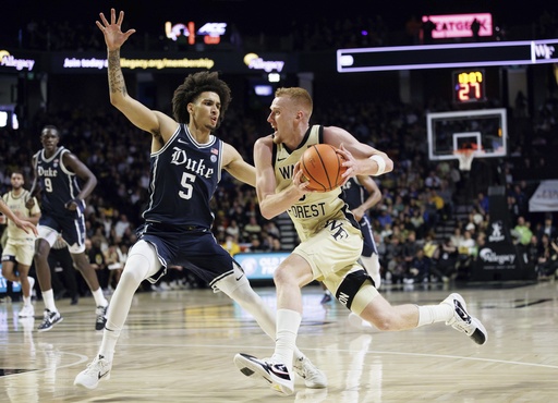 Flagg and No. 2 Duke defeat Wake Forest 63-56, remaining perfect in ACC play