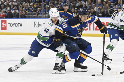 Conor Garland nets two goals in Canucks’ 5-2 victory over Blues