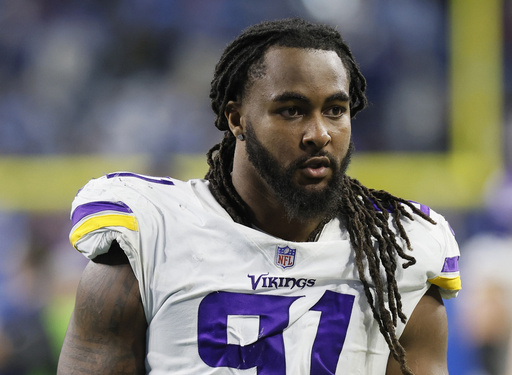 Vikings declare edge rusher Jones inactive due to knee issue, while Lions mark LB Anzalone as doubtful.