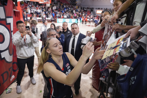 UConn’s Paige Bueckers makes comeback from left knee injury, contributing 12 points in 23 minutes.