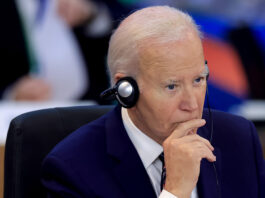 RIO DE JANEIRO, BRAZIL - NOVEMBER 19: Joe Biden president of the United States participates in a working session as part of the G20 Summit Rio de Janeiro 2024 at Museu de Arte Moderna on November 19, 2024 in Rio de Janeiro, Brazil. The 2024 G20 Summit takes place in Brazil for the first time. The event gathers leaders of the most important economies. Starvation, sustainable development and social inclusion are some of the issues to be during the summit. (Photo by Buda Mendes/Getty Images)