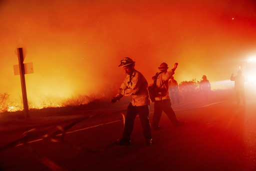 Increased winds in Southern California lead to the outbreak of at least two new wildfires