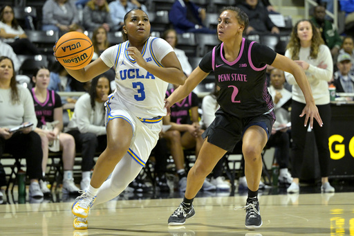 UCLA’s Betts leads top-ranked team to 83-67 victory over Penn State in match shifted due to Los Angeles wildfires.