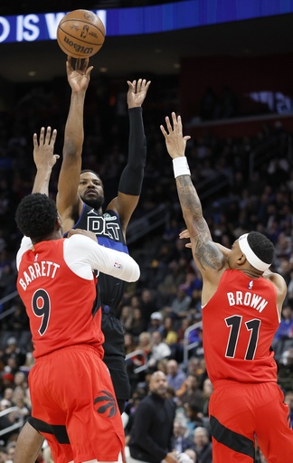 Cunningham’s triple-double propels Pistons past struggling Raptors 123-114.