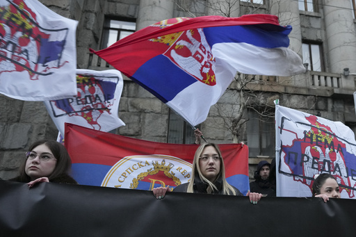 Thousands of students in Serbia rally against civil rights abuses and government surveillance actions.