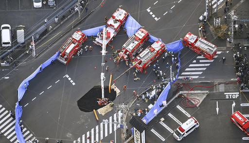 Japan seeks to save individual trapped in sinkhole. Here’s the latest update.