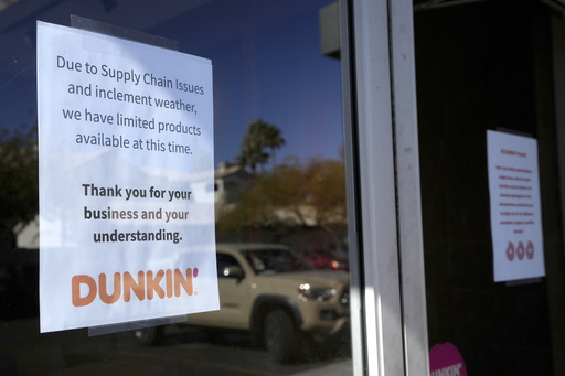 Certain US states experiencing Dunkin’ doughnut supply issues due to a brief shortage