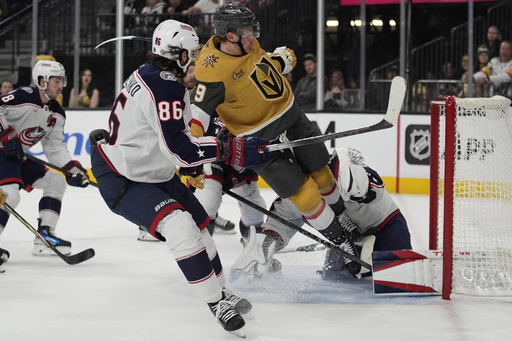 Sillinger scores in OT and Merzlikins makes 25 saves, leading Blue Jackets to 2-1 victory over Golden Knights