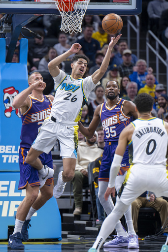 Tyrese Haliburton contributes 27 points in Pacers’ 126-108 win against the Suns, bringing their record to .500.