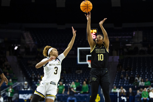 Hidalgo nets 23 points in No. 3 Notre Dame’s decisive 100-64 victory over Wake Forest.