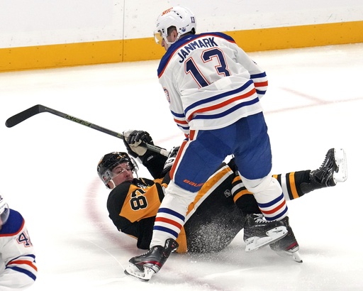 Crosby ascends to 9th on NHL all-time scoring leaderboard as Penguins defeat McDavid and Oilers 5-3