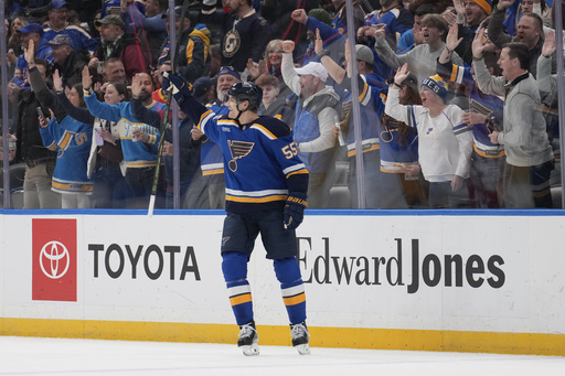 Brayden Schenn nets two goals in the Blues’ 4-1 win against the Flames