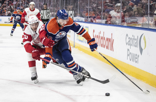 Larkin and Raymond propel Red Wings to 3-2 shootout victory over Oilers