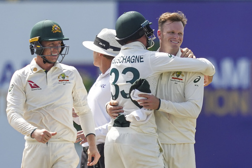 Australia approaches a significant victory against Sri Lanka in the opening cricket test match in Galle.