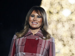 WASHINGTON, DC - DECEMBER 05: First Lady Melania Trump attends the 97th Annual National Christmas Tree Lighting Ceremony in President's Park on December 05, 2019 in Washington, DC. (Photo by Paul Morigi/Getty Images)