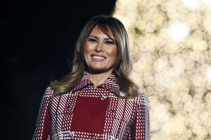 WASHINGTON, DC - DECEMBER 05: First Lady Melania Trump attends the 97th Annual National Christmas Tree Lighting Ceremony in President's Park on December 05, 2019 in Washington, DC. (Photo by Paul Morigi/Getty Images)