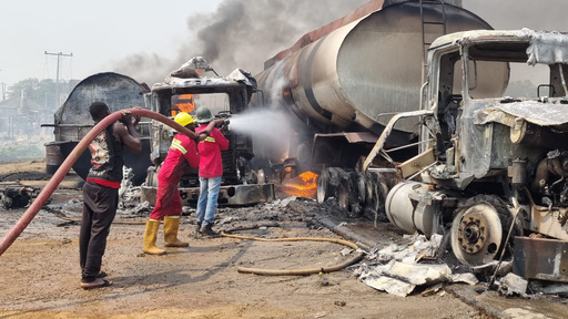 Authorities report that a gasoline tanker explosion in Nigeria has claimed the lives of at least 70 individuals.