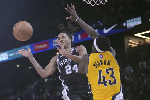 Victor Wembanyama nets 30 points as Spurs defeat Pacers 140-110 in Paris