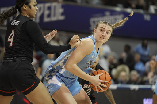 No. 14 North Carolina women’s team triumphs 64-33 against SMU with stellar performances from Lexi Donarski and Alyssa Ustby.