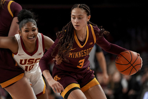 Iriafen and Watkins propel No. 4 Southern California to 82-69 win against Minnesota