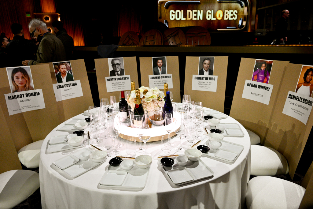 Atmosphere at the 81st Golden Globe Awards Red Carpet Roll Out and Press Preview held at the Beverly Hilton on January 4, 2024 in Beverly Hills, California. (Photo by Michael Buckner/Penske Media via Getty Images)