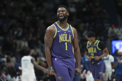 Timberwolves defeat Pelicans 104-97 with Anthony Edwards contributing 32 points in Zion Williamson’s comeback game.