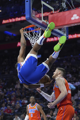 Shai Gilgeous-Alexander tallies 32 points in Thunder’s 118-102 victory over undermanned 76ers