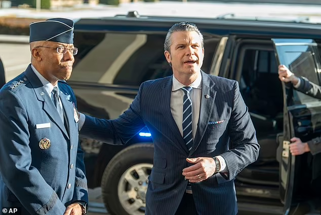 Pete Hegseth spoke with reporters as he arrived at the Pentagon on Monday, January 27, 2025 for his first day on the job and Donald Trump's Defense Secretary

