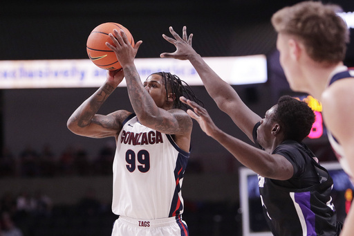 Gonzaga, ranked No. 19, defeats Portland with an 81-50 score.