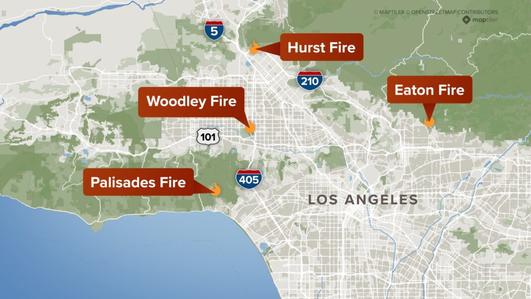 LA Fire Map (Photo: ABC10)