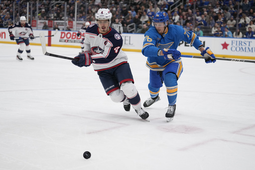 Blue Jackets secure fourth consecutive victory of the season, defeating Blues 2-1