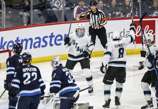 Perfetti scores first career hat trick, Ehlers hits 500 career points in Jets’ 5-2 victory over Utah.