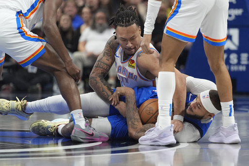 Mavericks defeat Thunder 106-98 while OKC All-Star Shai Gilgeous-Alexander is sidelined due to wrist injury