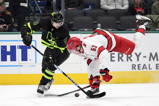 Kotkaniemi nets two goals while Kochetkov stops 22 shots, leading Hurricanes to 2-1 victory against Stars