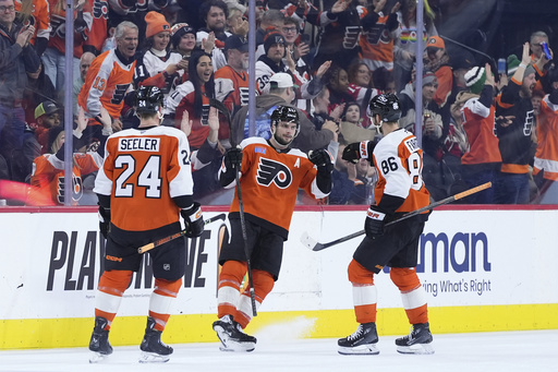 Brink, Farabee, and Hathaway aid Flyers in securing a 4-2 victory over Devils.