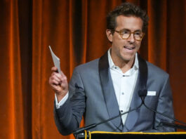 Ryan Reynolds speaks onstage at The National Board of Review Gala held at Cipriani on January 7, 2025 in New York, New York. (Photo by John Nacion/Variety via Getty Images)