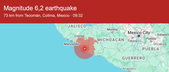 A powerful 6.2 Earthquake Strikes Mexico (Photo: Google)