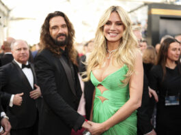 Tom Kaulitz, Heidi Klum during the 82nd Annual Golden Globes held at The Beverly Hilton on January 05, 2025 in Beverly Hills, California. (Photo by Christopher Polk/GG2025/Penske Media via Getty Images)