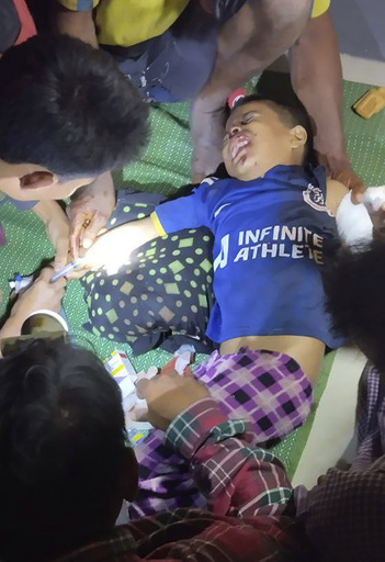 Reports indicate that an airstrike by the military in a western Myanmar village has resulted in the deaths of at least 40 individuals.