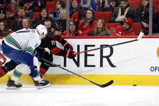 Staal and Tokarski propel Hurricanes to victory with 2-0 triumph against Canucks