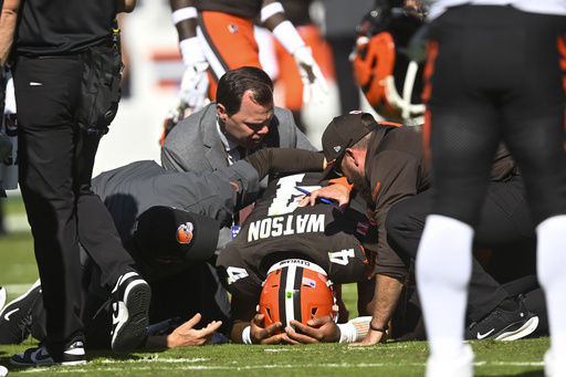 Browns quarterback Deshaun Watson re-injures Achilles, undergoes surgery, and will be sidelined for an extended period in 2025.