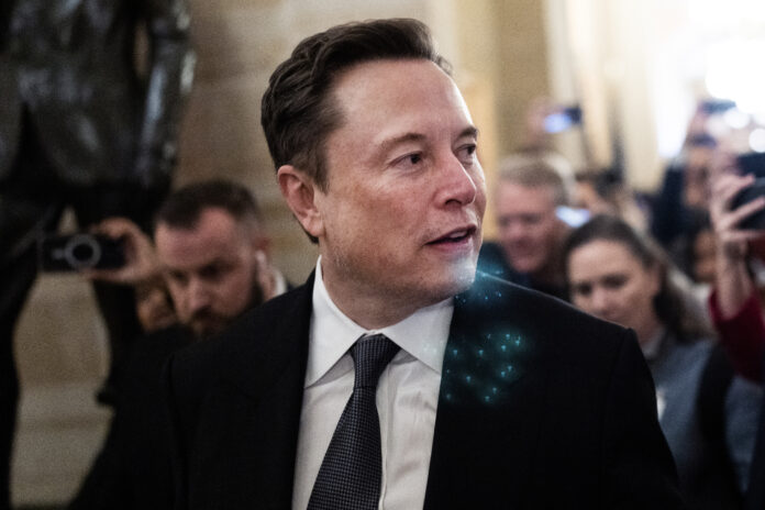 UNITED STATES - DECEMBER 5: Elon Musk is seen in the U.S. Capitol after a meeting with Sen. John Thune, R-S.D., while on the Hill to talk about President-elect Donald Trump's 