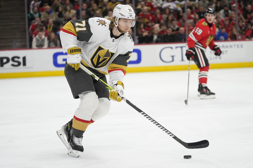 Golden Knights forward William Karlsson sidelined for a week due to lower-body injury.