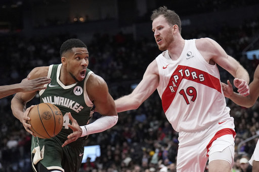 Antetokounmpo requires 3 stitches on his finger, then records a triple-double in victory against Raptors