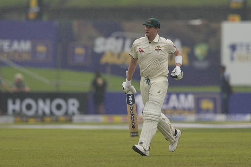 Australia dominates as Smith and Khawaja exploit Sri Lanka’s vulnerabilities on rain-affected first test day.