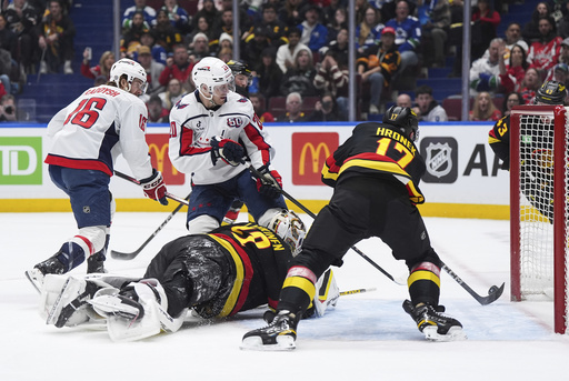 Canucks contain Ovechkin, defeat Capitals 2-1, snapping their six-game winning run.