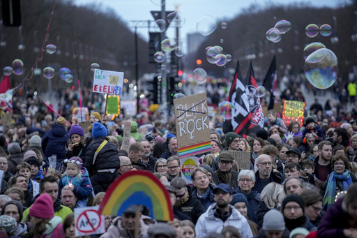 Massive protests erupt in Germany against the growing influence of far-right groups ahead of next month’s elections.