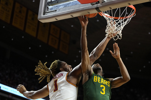 Iowa State, ranked 3rd, defeats No. 25 Baylor 74-55, marking their 9th consecutive victory