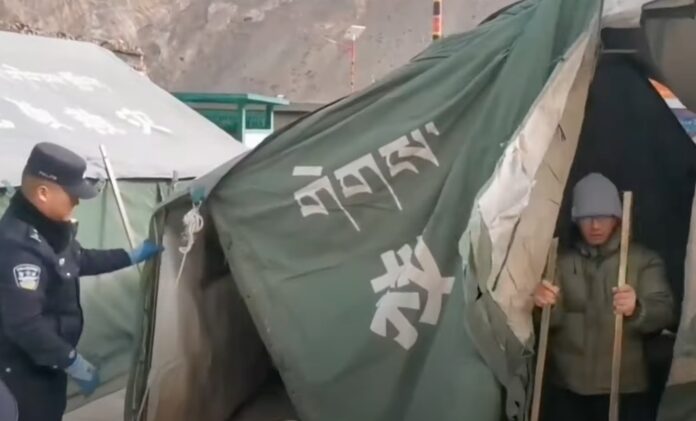 Tibet earthquake survivors at risk of hypothermia in sub-zero temperatures Photo: YouTube ABC News Australia)