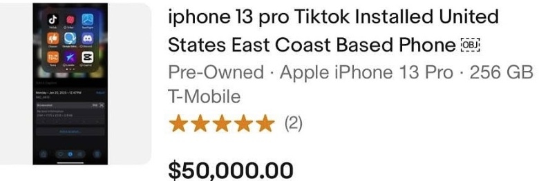 Phones with TikTok Sell for thousands of dollars on eBay